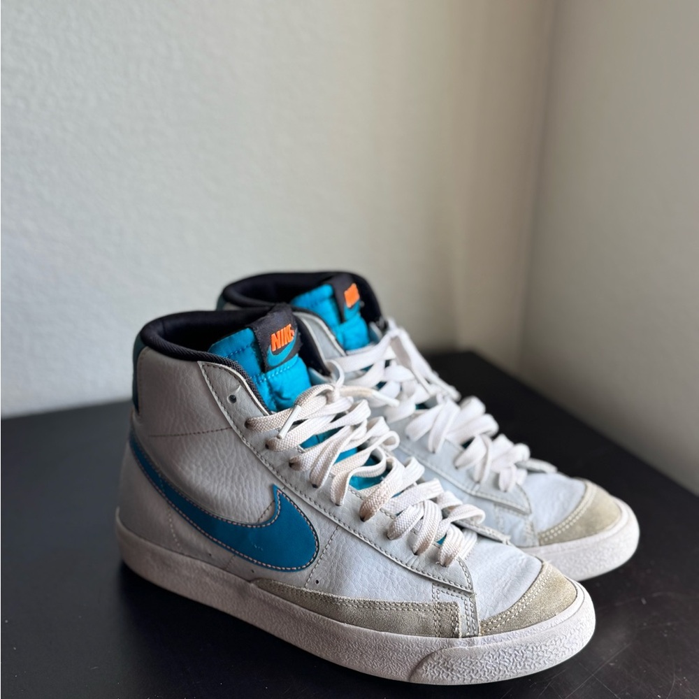 Nike Sneakers with Blue and Orange Accents